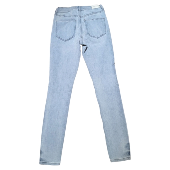 Express Light Blue Skinny Jeans with Sleek Fit - Size 4L - Picture 2 of 4